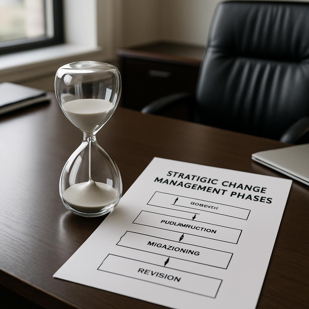 The four strategies of change management mentioned in the image are: 1. **Gobenth**: Not a commonly discussed or recognize...